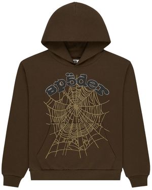 Sp5der Og Web V2 Rhinestone Zip-Up Hoodie in Black for Men | Lyst UK