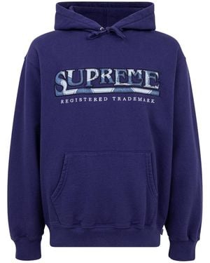 Supreme Denim Logo Hoodie "Ss21" Su11132" - Blue