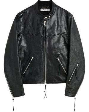 Our Legacy Yurei Jacket "Whisker Buffed Lambskin" M2269Yw" - Black