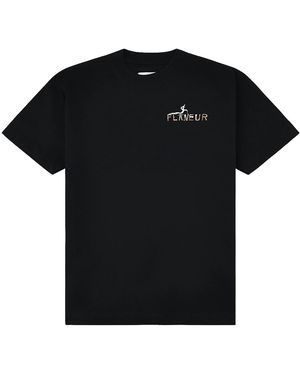 FLANEUR HOMME Passage Of Time T-Shirt F15028 Blk" - Black