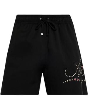 Amiri Logo Studded Drawstring Shorts A97Ee296" - Black