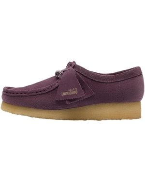 Clarks Originals Wallabee Boot "Plum Suede" 26183775" - Purple