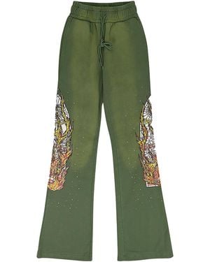 Who Decides War Flame Glass Joggers 1120010011Sw" - Green