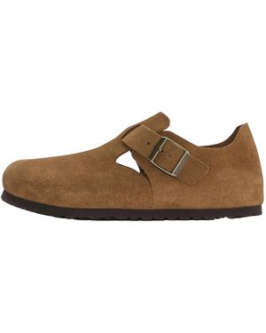 Birkenstock London Suede Leather "Mink - Black