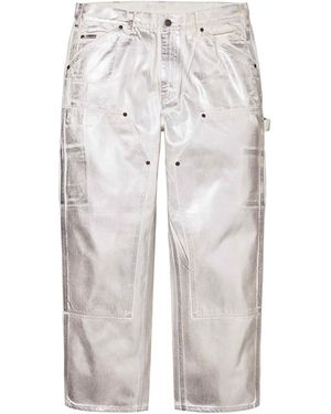 Supreme Mm6 Maison Margiela Foil Double Knee Painter Trousers "Ss24 - Black