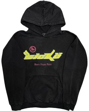 Sicko Bornfrompain Og Pain Hooded Sweatshirt Lime" Sck012" - Black