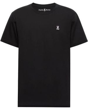 Psycho Bunny Classic Crew Neck T-Shirt B6U014Crpc 001" - Black