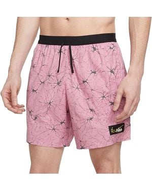 Nike Dri-Fit Stride D.Y.E. 7" Running Shorts "Elemp" Dq4766 698" - Pink