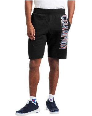 Champion 10" Reverse Weave Cutoff 3-D Logo Shorts "C-Life" 89597 586528 001" - Black