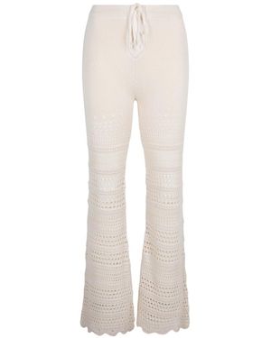 Amiri Chequered Crochet Flare Trousers Y0W09235Cr_Ivo" - Black