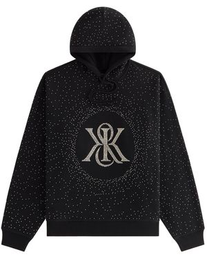 Kith Maverick Beaded Crest Hoodie Khw031005 001" - Black