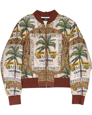 Amiri Rum Label Bomber Jacket "Multi" Ss22Mos013" - Black