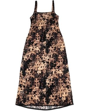 Chrome Hearts Cross Print Mesh Dress Chrm1490" - Black