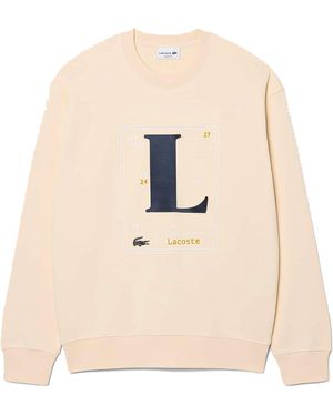 Lacoste Graphic Print Fleece Sweatshirt Sh0070-51-056" - Black