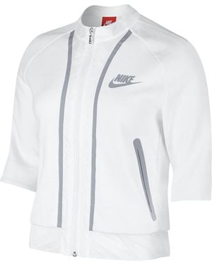 Nike Tech Fleece Splatter Crop Zip Jacket 803012 100" - Black