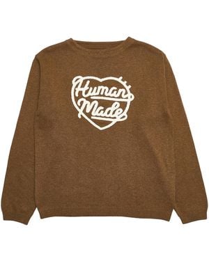 Human Made Heart Logo Knit Jumper Hm28Cs018" - Black