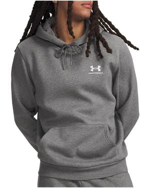Under Armour Icon Fleece Hoodie "Pitch Medium Heather 1373880 012" - Black