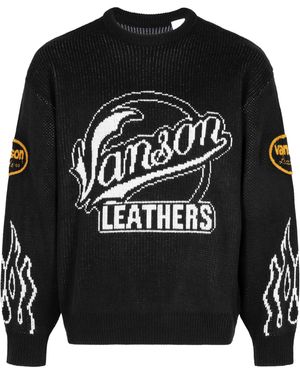 Supreme Vanson Leathers Jumper "Ss22" Su251" - Black