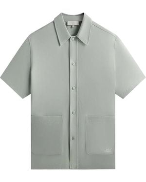 Kith Boxy Collared Overshirt "Brine" Khm032012 5014" - Black