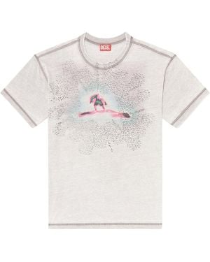 DIESEL Studded Surfer T-Shirt A204250Plbq97Da" - Black