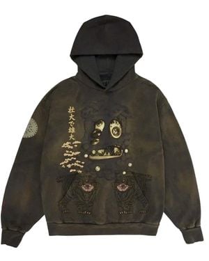 Travis Scott Cactus Jack X Takashi Murakami Hollow Hoodie Cpfm47" - Black