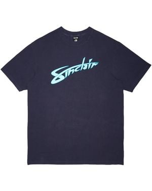 Sinclair Speed Text Logo Short Sleeve T-Shirt Smt186 1 Nvy" - Blue