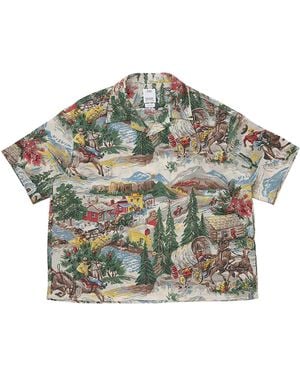Visvim Crosby Shirt S/S "Light" 0125105011002-Lbl" - Green