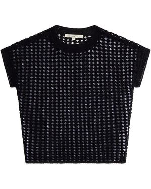 Kith Rhea Knit T-Shirt Khw030533 001" - Black