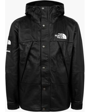 Supreme Tnf Leather Mountain Parka "tnf/fw 18" - Black