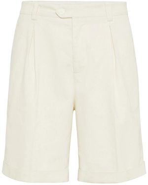 Brunello Cucinelli Tailored Shorts "Off" Brun766" - Black