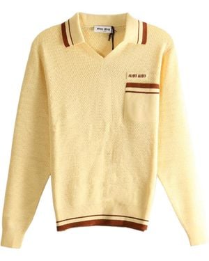 Miu Miu Cashmere V-Neck Jumper "Cream" Mml08J 6067 F0061" - Black