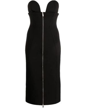 Off-White c/o Virgil Abloh Strapless Stretch Crepe Midi Dress Owdb465S23Jer0011000" - Black