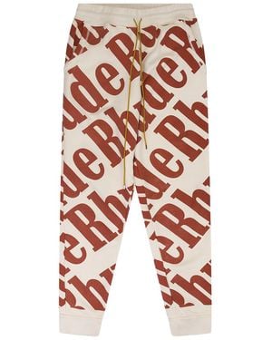 Rhude All Over Joggers "Cream Rhd Mbtm 0243 Cred" - Black