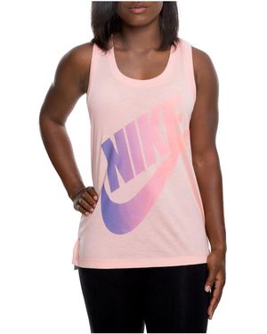 Nike Sportswear Tank Top Logo Futura "Bleached Coral Slate" 890754 697" - Black