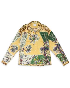 Rhude Palmina Silk Ls Button-Down Shirt "Multi Rhss24Sr03174108 Mul" - Black