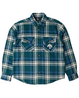 by Parra Parra Crow Ls Flannel "Pine" 54330" - Blue