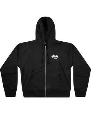 Stussy Paris Zip Up Hoodie Stus293" - Black