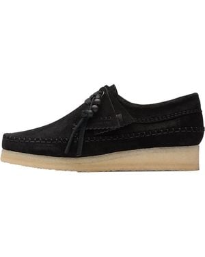 Clarks Weaver Suede" 26173255" - Black