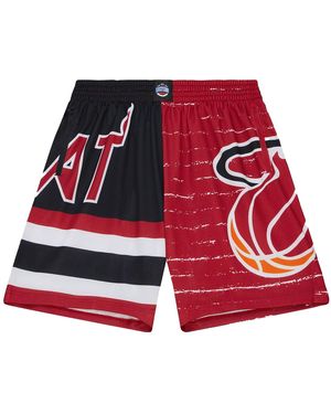 Mitchell & Ness Jumbotron 3.0 Shorts "Nba Heat" Pshr4984 Mheyypppmtwh" - Red
