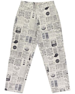 Aimé Leon Dore New York Mets Flyer Trousers Fw23Wp032 Program Print" - Black
