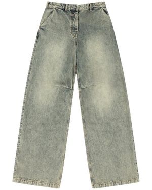 Entire studios Washed Denim Jeans Surface Wave Esws2511006Sw" - Black