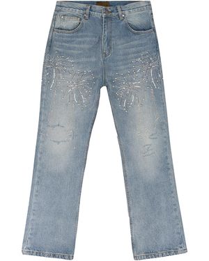 BIRTH OF ROYAL CHILD Fireworks Wash Denim Straight-Fit Jeans Bc25Sspt11" - Black