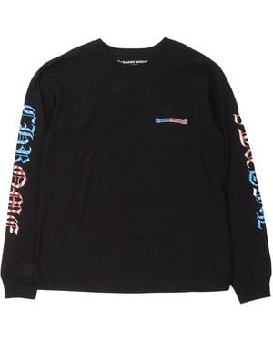 Chrome Hearts Matty Boy American Flag Ls T-Shirt Chrm0245" - Black