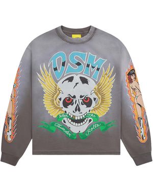 DIET STARTS MONDAY Thunder Long Sleeve T-Shirt "Vintage" Dsm Fw26 056" - Green