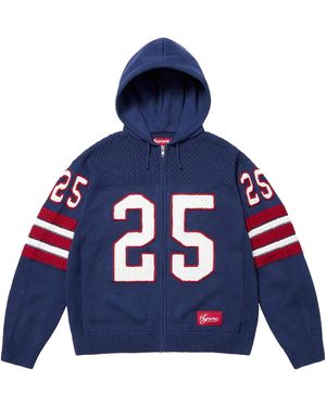 Supreme Sport Zip Up Hooded Jumper "Ss25 - Blue