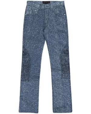 Who Decides War Woven Trucker Trousers 1121050010Ss24" - Blue