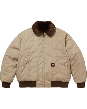 Supreme Dickies Reversible Quilted Faux Fur Work Jacket "Fw25 - Black