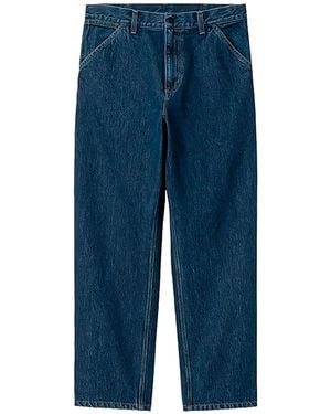 Carhartt Single-Knee Denim Trousers Stone Washed" I032024 01 06" - Blue