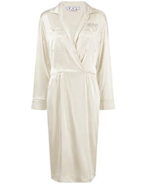 Off-White c/o Virgil Abloh Duchesse Twist Long Dress Ch Ow Os 01019" - Black
