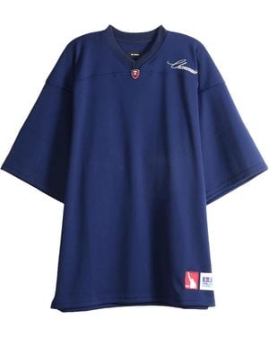 Willy Chavarria Willy Sport Jersey Tops "Peacoat" Mmkto001 054N 014" - Blue